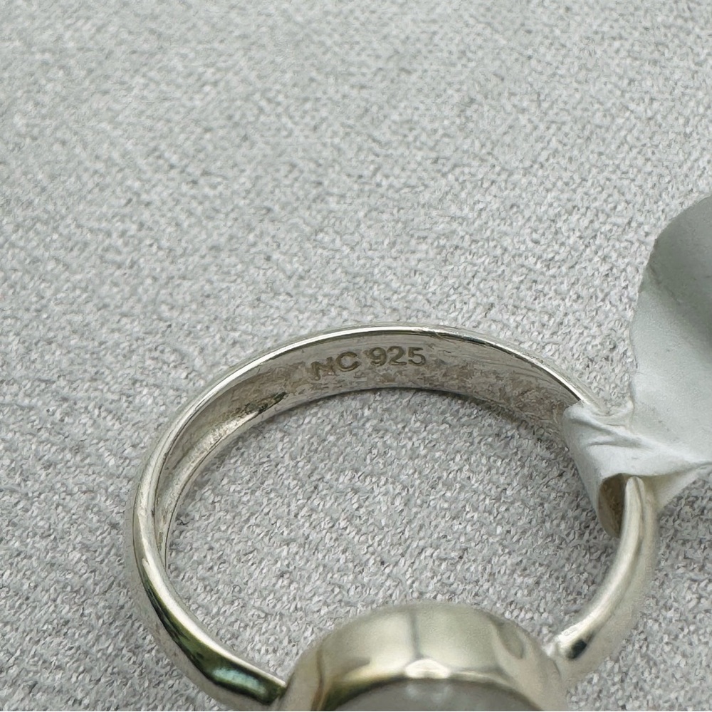 Rainbow Moonstone Sterling Silver Oval Ring - Picture 5 of 5